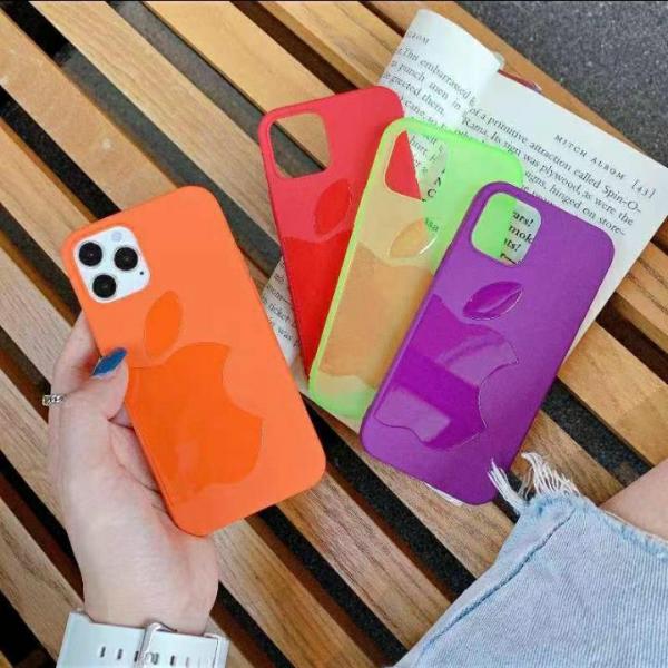 estuche trasparente manzana